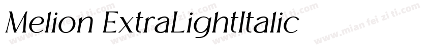 Melion ExtraLightItalic字体转换